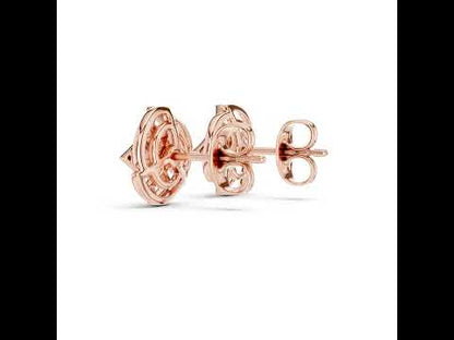 18K Yellow Gold Round Lab-Grown Diamond Earrings for Women | Anniversary Gift | Pure Carat