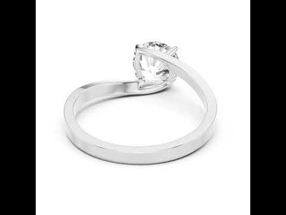 PureCarat 18K White Gold Round Lab-Grown Diamond Women’s Ring