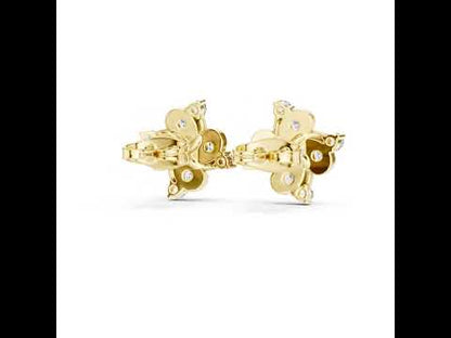 14K White Gold Round Lab-Grown Diamond Everyday Wear Earrings for Women | Pure Carat