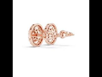 14K Yellow Gold Round Lab-Grown Diamond Engagement Earrings for Women | Pure Carat