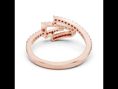 14K Rose Gold Round Lab-Grown Diamond Drop Ring for Women | Everyday Wear | Pure Carat
