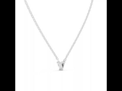 Pure Carat 18K Rose Gold Pendant with Triangle Lab-Grown Diamond - Bridal Collection