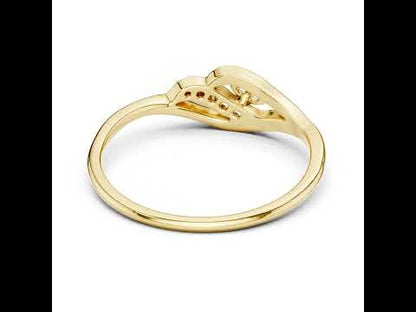 14K White Gold Round Lab-Grown Diamond Drop Ring for Women | Anniversary Gift | Pure Carat