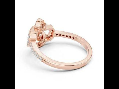 18K White Gold Round Lab-Grown Diamond Engagement Ring for Women | Pure Carat
