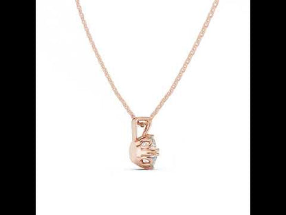 14K White Gold Oval Lab-Grown Diamond Pendant for Women | Office Wear | Pure Carat