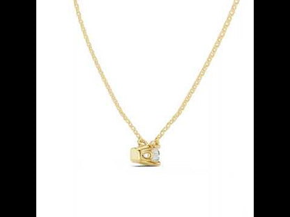 14K Yellow Gold Round Lab-Grown Diamond Pendant for Women | Engagement | Pure Carat