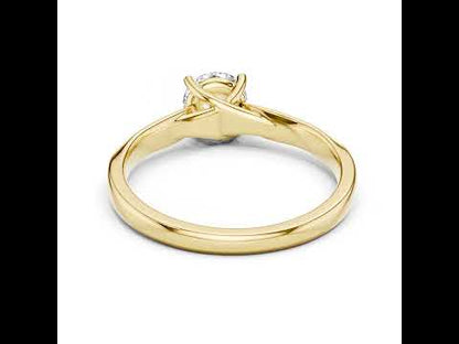 18K White Gold Round Lab-Grown Diamond Ring for Women | Office Wear | Pure Carat