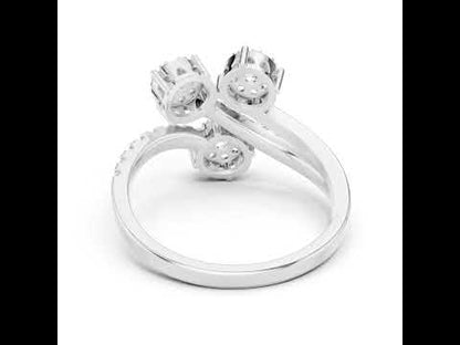 14K Rose Gold Round Lab-Grown Diamond Drop Wedding Ring for Women | Pure Carat