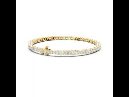 14K Rose Gold Princess Cut Lab-Grown Diamond Bracelet for Women – Office Wear - Pure Carat