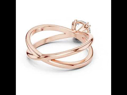 Women’s Round Lab-Grown Diamond Ring in 14K White Gold | Pure Carat