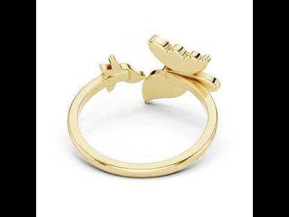 14K Yellow Gold Round Lab-Grown Diamond Ring for Women | Office Wear | Pure Carat
