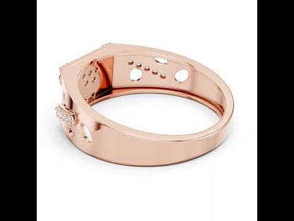 14K Rose Gold Round Lab-Grown Diamond Party Wear Drop Ring for Women | Pure Carat