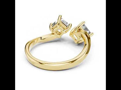 14K Yellow Gold Princess Cut Lab-Grown Diamond Drop Ring for Women | Wedding Jewellery | Pure Carat