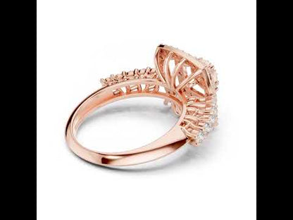 14K Yellow Gold Round Lab-Grown Diamond Anniversary Gift Ring for Women | Pure Carat