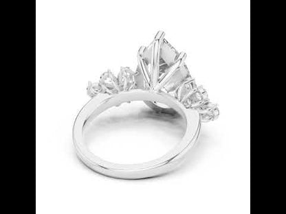 18K Rose Gold Pear Lab-Grown Diamond Engagement Ring for Women | Pure Carat