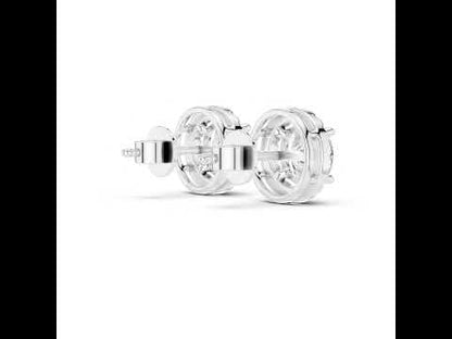 PureCarat 18K Yellow Gold Round Lab-Grown Diamond Women’s Earrings