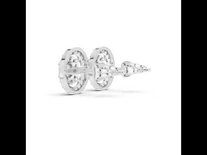 14K Yellow Gold Round Lab-Grown Diamond Engagement Earrings for Women | Pure Carat