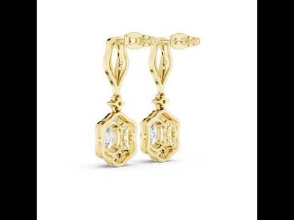 18K White Gold Round & Oval Lab-Grown Diamond Wedding Earrings for Women | Pure Carat