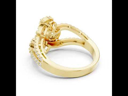 18K White Gold Round Lab-Grown Diamond Drop Ring for Women | Everyday Wear | Pure Carat