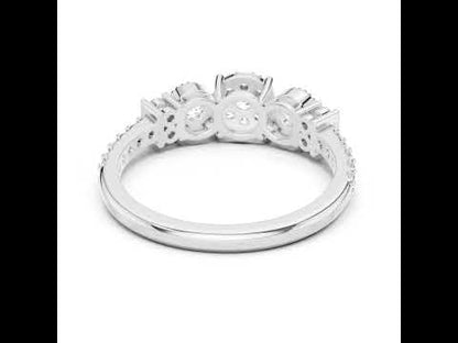 14K White Gold Round Lab-Grown Diamond Anniversary Gift Ring for Women | Pure Carat