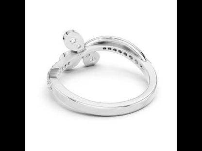 14K White Gold Round Lab-Grown Diamond Stud Ring for Women | Anniversary Gift | Pure Carat