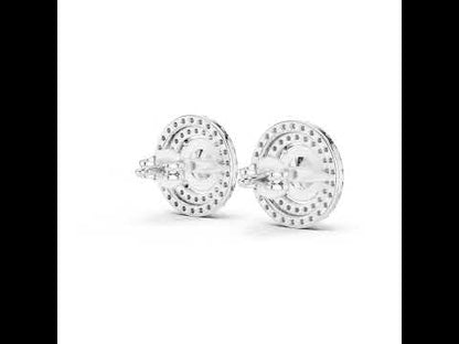 18K Yellow Gold Round Lab-Grown Diamond Earrings for Women | Everyday Wear | Pure Carat