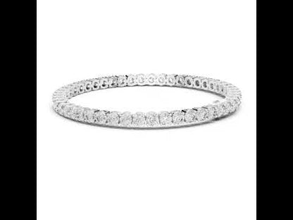 14k Rose Gold Round Lab-Grown Diamond Engagement Bracelet for Women | Pure Carat