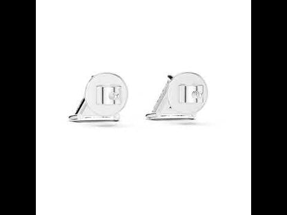 14K White Gold Triangle Lab-Grown Diamond Stud Earrings | PureCarat
