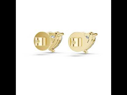 Women’s Heart Lab-Grown Diamond Earrings in 18K Yellow Gold
