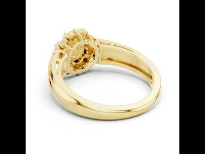 18K White Gold Round Lab-Grown Diamond Drop Ring for Women | Anniversary Gift | Pure Carat