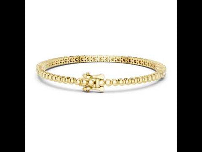 18k Yellow Gold Round Lab-Grown Diamond Bridal Bracelet for Women | Pure Carat