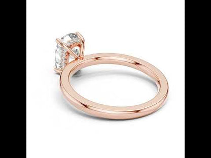 18K Yellow Gold Round & Radiant Lab-Grown Diamond Engagement Ring for Women | Pure Carat
