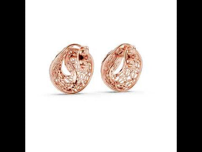 18K Rose Gold Round Lab-Grown Diamond Drop Earrings for Women | Bridal Wear | Pure Carat
