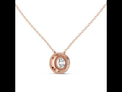18K Rose Gold Round Lab-Grown Diamond Pendant for Women | Anniversary Gift | Pure Carat