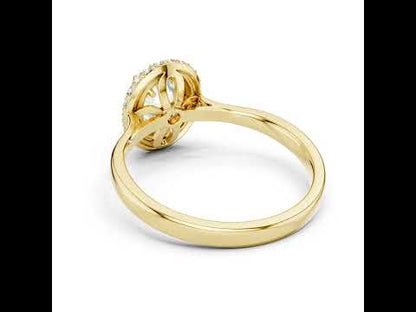 14K Rose Gold Oval & Round Lab-Grown Diamond Ring for Women | Bridal Wear | Pure Carat