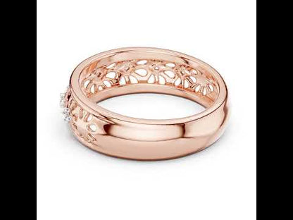 14K Rose Gold Round Cut Diamond Engagement Ring for Women | Engagement Wear | Pure Carat