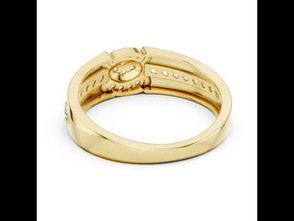 14K Yellow Gold Round Lab-Grown Diamond Ring for Women | Office Wear | Pure Carat