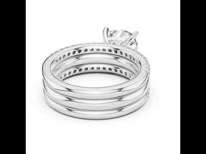 14K Yellow Gold Cushion & Round Cut Diamond Ring for Women | Bridal Jewellery | Pure Carat
