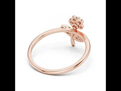 18K Yellow Gold Round Lab-Grown Diamond Ring for Women | Party Wear | Pure Carat