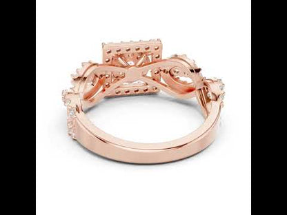 14K Rose Gold Round Lab-Grown Diamond Bridal Ring for Women | Pure Carat