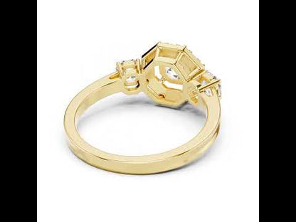 Women’s Round & Octagon Lab-Grown Diamond Solitaire Ring | PureCarat