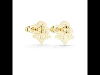 18K Rose Gold Round Lab-Grown Diamond Engagement Earrings for Women | Pure Carat