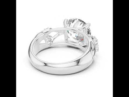 18K Yellow Gold Round Lab-Grown Diamond Bridal Ring for Women – Pure Carat