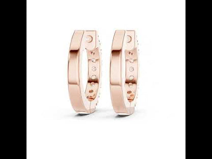 Women's Office Wear Round Lab-Grown Diamond Earrings - 14K Yellow Gold - Pure Carat
