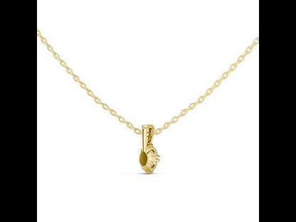 18K Yellow Gold Oval Lab-Grown Diamond Pendant for Women | Bridal Wear | Pure Carat