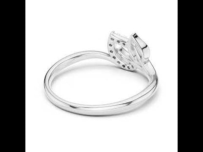 14K Rose Gold Round Lab-Grown Diamond Drop Ring for Women | Wedding Wear | Pure Carat