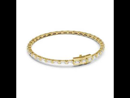 Pure Carat 18K Rose Gold Baguette Cut Diamond Bracelet for Women – Engagement Jewellery