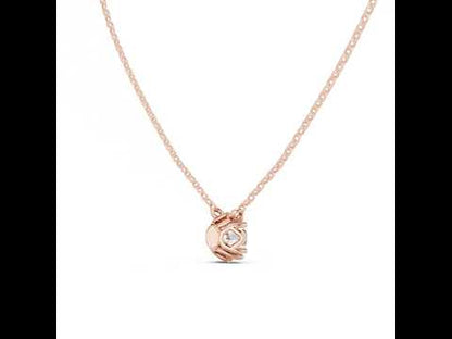 14K Yellow Gold Round Lab-Grown Diamond Pendant for Women | Engagement | Pure Carat
