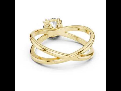 Women’s Round Lab-Grown Diamond Ring in 14K White Gold | Pure Carat