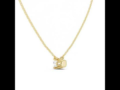 14K White Gold Round Lab-Grown Diamond Pendant for Women | Wedding Wear | Pure Carat